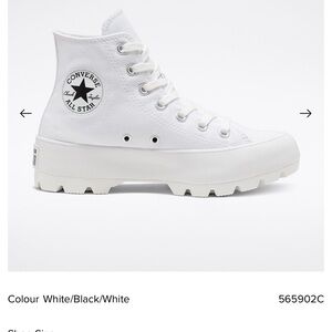 White platform Converse